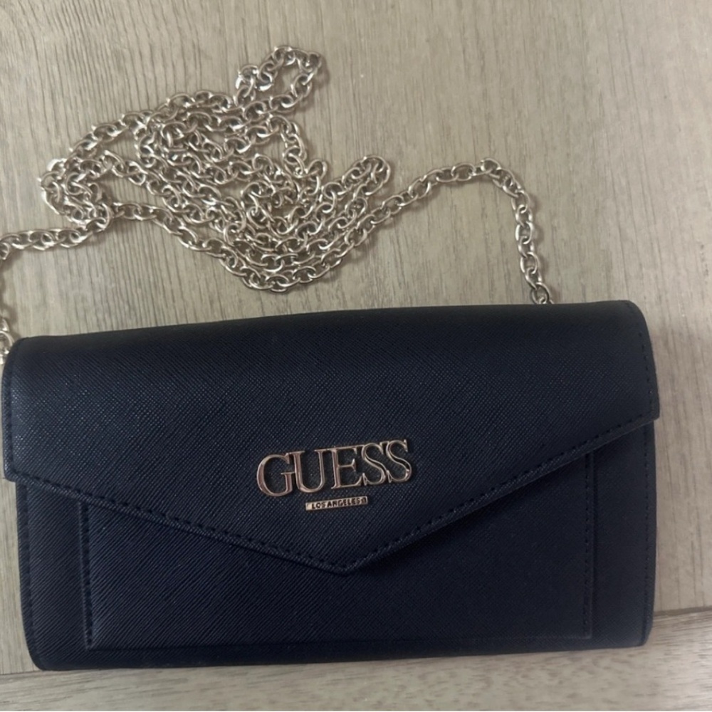 Guess Black Clutch with Chain Strap